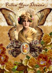 Vintage Collage Follow Your Dreams
