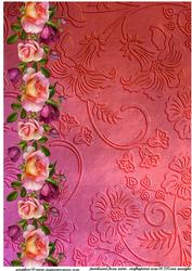 A4 Backing Paper Romantic Roses