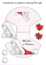 Christmas Cute Kitten Wobblecard