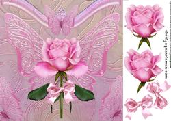 Perfect Pink Butterflie and Roses