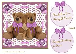 Friendship & Birthday Cute Bears