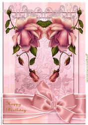 A4 Pink Roses