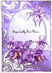 A4 Purple Orchids