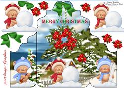 Gatefold Teddies Snowfun