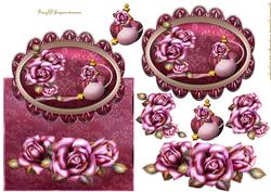 Over the Top Burgundy Beauty with Roses and Perfume.
