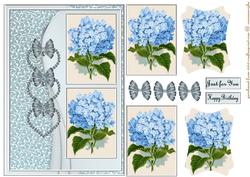Vintage Floral Beauty in Bleu