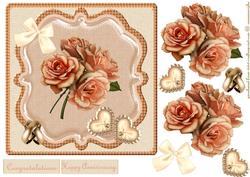 Peach Roses Anniversary