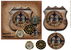 Steampunk Clocks Birthday Male