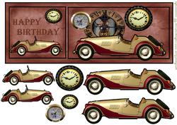 Large Dl Card Vintage Car