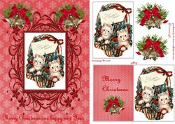 Vintage Kittens Christmas Wishes
