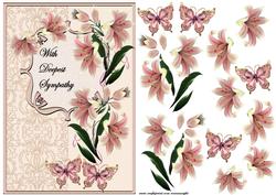 Sympathy Lillies and Butterflies