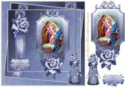 Christmas Nativity in Bleu