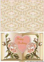 Silk Roses Birthday Book