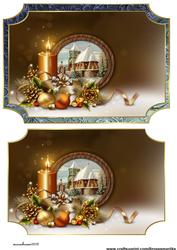 Christmas Toppers Candles and Church