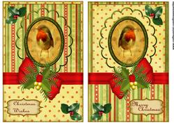 Christmas Robin Vintage Toppers