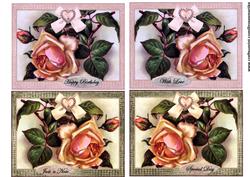 Vintage Roses Toppers