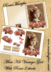 Mini Kit Vintage Girl with Roses