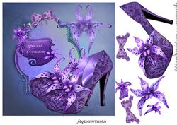 Special Occasion Purple Shoes and Orchids