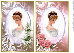Vintage Lady Topper Romantic Beauty's