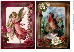 Vintage Toppers Angels and Birdsong