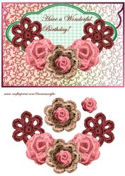 Vintage Envelop Crochet Flowers
