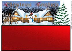 Large Dl Card Over the Side Christmas Greetings
