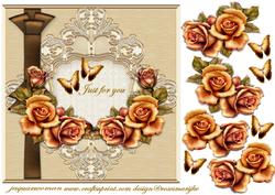 Classic Roses and Butterflies