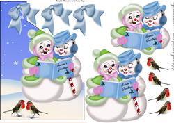 Shape Card Snow Couple