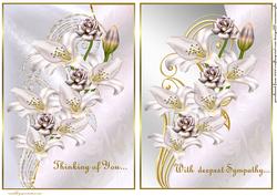 Sympathy Lillies and Roses Toppers