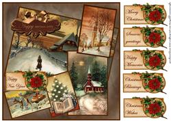 Vintage Christmas Collage Memories