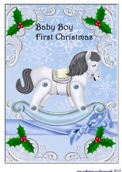 A4 Baby Boy's First Christmas