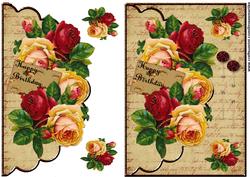 Vintage Roses Envelop Birthday