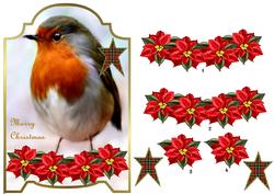 Screen Shaped Card Christmas Robin