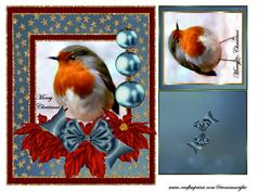 Christmas Robin Topper and Gifttag