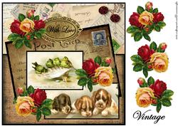 Vintage Postcards Collage