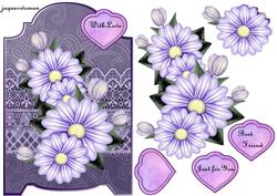 Screen Shaped Card Flowers