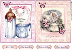 Vintage Baby Girl Toppers