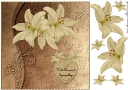 Sympathy Lillies in Cream and Brown