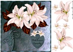 Sympathy Liliies in Brown and Bleu