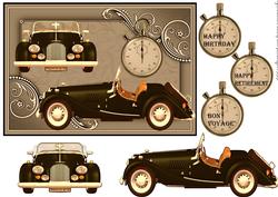Classic Vintage Car Male Card