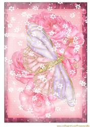 A4 Roses and Butterflies Fantasy