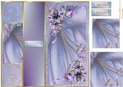 No Hole Fold Back Bleu Lillies