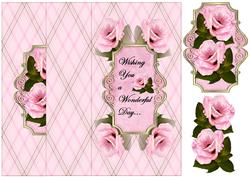 Pink Blossoms Fold Back Card