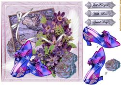 Vintage Shoes Marie Antoinette in Purple