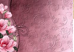 A4 Blossoms on Damask