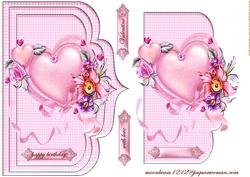 Scallop Valentine/birthday in Pink