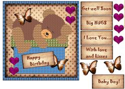Cute Teddy on Giftbox