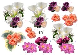 3D Decoupage Flower Arrangements