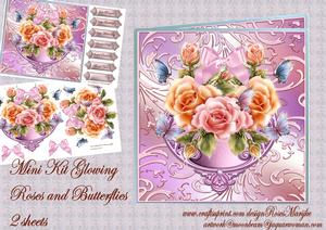 Mini Kit Glowing Roses and Butterflies