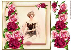 Beautiful Lady Antique Roses